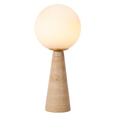 Taupe table lamp modern, Evin, with switch