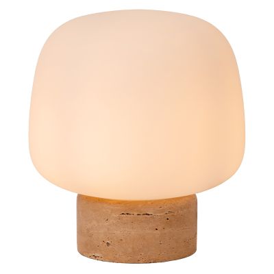 White table lamp modern, Anston, with switch
