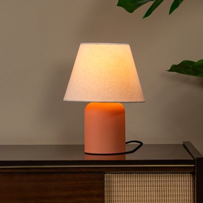 Ceramic table lamp orange, Macia, with switch