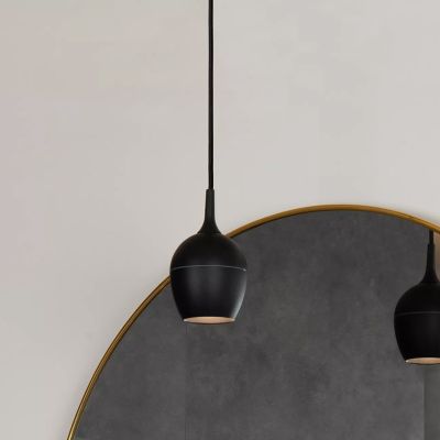 Black bathroom pendant light modern, Preston, IP44