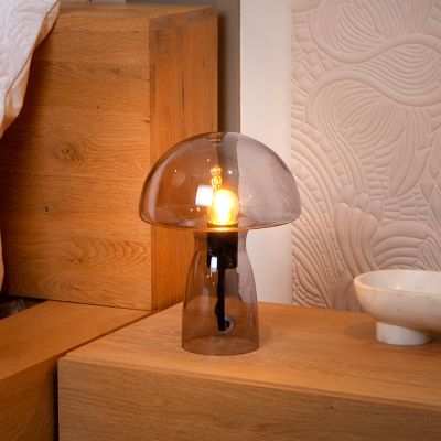 Grey table lamp modern, Fungo, with switch