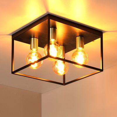 Black flush ceiling light modern, Ruben