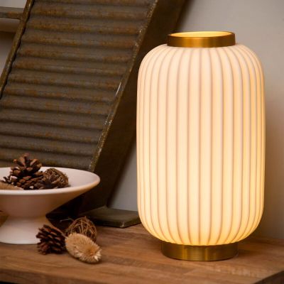 White table lamp retro, Gosse, with switch