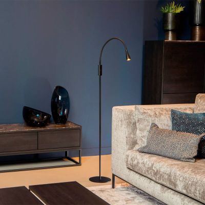 Black reading floor lamp modern, Zozy, 3W, 3000K LED, 3-step dimmable