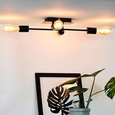 Black flush ceiling light modern, Lester