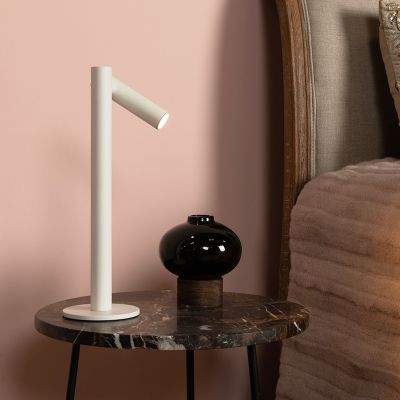 White rechargeable table lamp modern, Antrim, 2,2W, 2700K LED, IP54, with touch dimmer