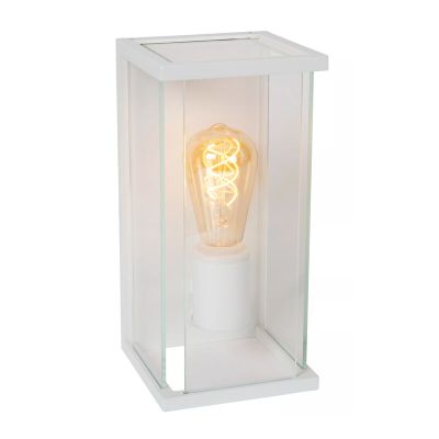White outdoor wall light with motion sensor modern, Claire, IP54
