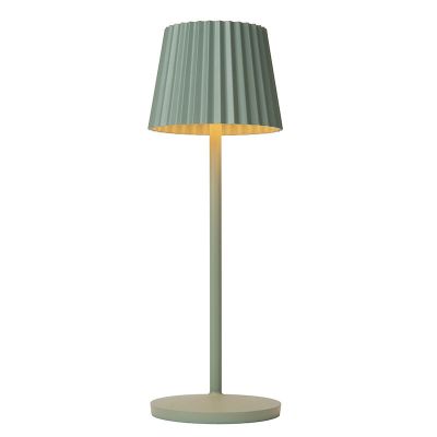 Green outdoor table lamp rustic, Justine, 2W, 2700K LED, IP54, with touch dimmer