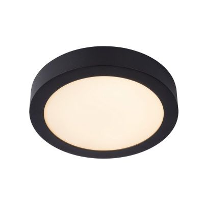 Black flush ceiling light modern, Brice, 15W, 3000K LED, IP44
