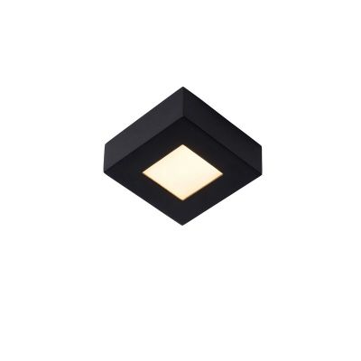 Black flush ceiling light modern, Brice, 8W, 3000K LED, IP44