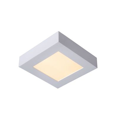 White flush ceiling light modern, Brice, 15W, 3000K LED, IP44