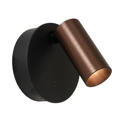 Brown rechargeable wall light modern, Toni, 2W, 2700-4000K, with touch dimmer