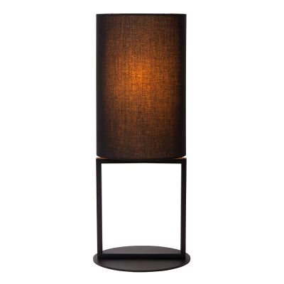 Black table lamp rustic, Herman, with switch
