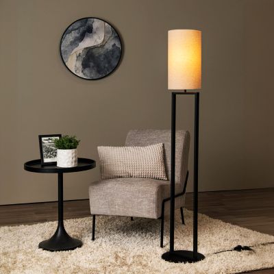 Beige floor lamp rustic, Herman, with switch