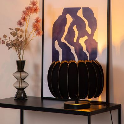 Black table lamp modern, Spencer, with switch