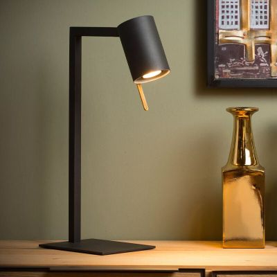 Black desk lamp modern, Lesley, with switch