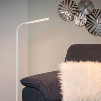 White reading floor lamp modern, Gilly, 5W, 2700K LED, with switch