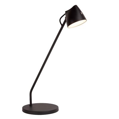 Black table lamp rustic, Milne, 6W, 2700K LED, with touch dimmer