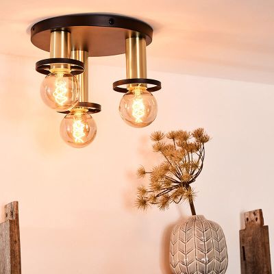 Golden flush ceiling light modern, Anaka