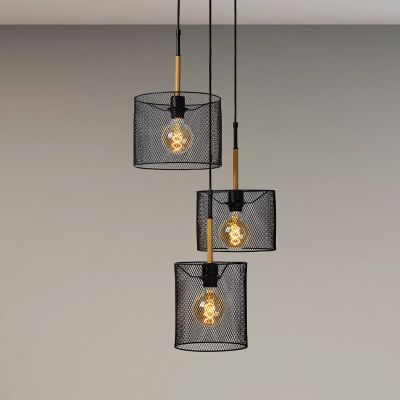 Brown pendant light vintage, Baskett