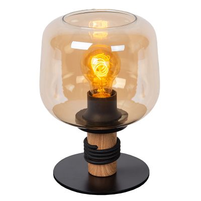 Amber table lamp retro, Ilona, with switch