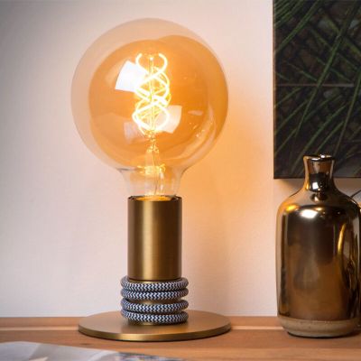 Golden table lamp modern, Marit, with switch
