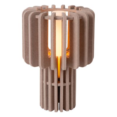 Taupe table lamp modern, Rollo, with switch