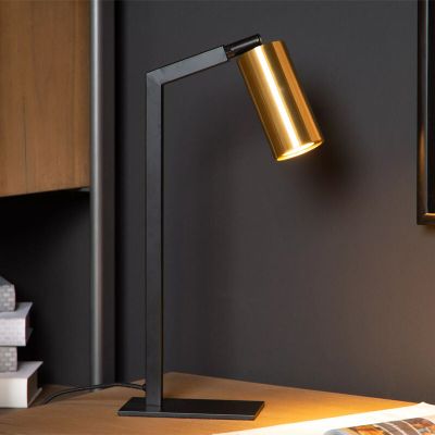 Golden table lamp modern, Sybil, with switch