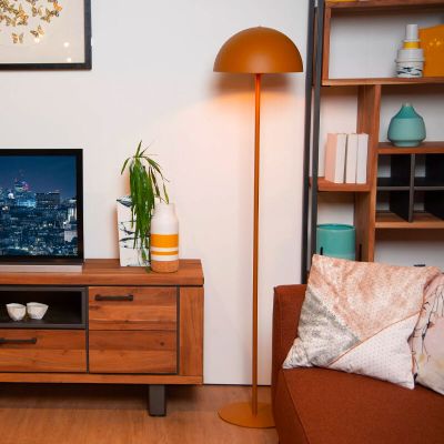 Yellow floor lamp modern, Siemon, with switch