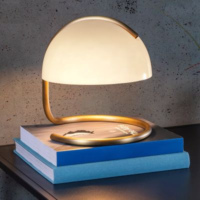 White table lamp retro, Cato, with switch