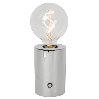 Chrome rechargeable table lamp modern, Vivo, with touch dimmer