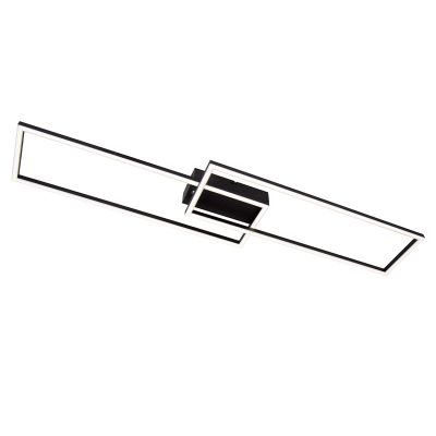 Black flush ceiling light modern, Arianne, 23W, white switch LED