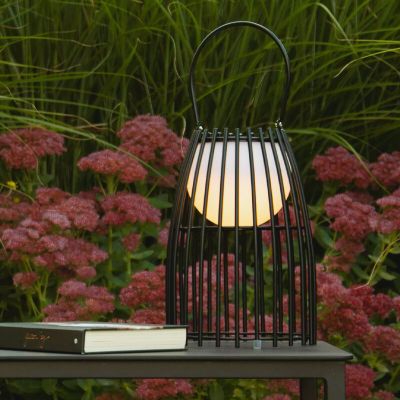 Black out door table lamp retro, Fjara, 0,3W, 2700K LED, IP44, with touch dimmer