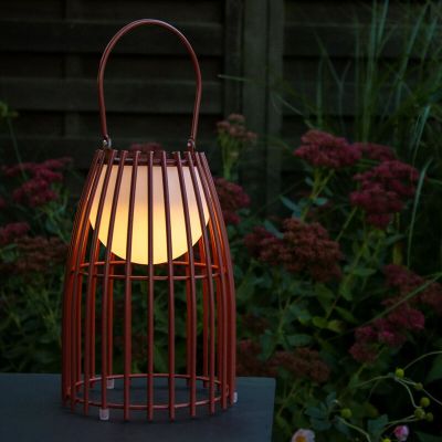Rust Coloured out door table lamp retro, Fjara, 0,3W, 2700K LED, IP44, with touch dimmer