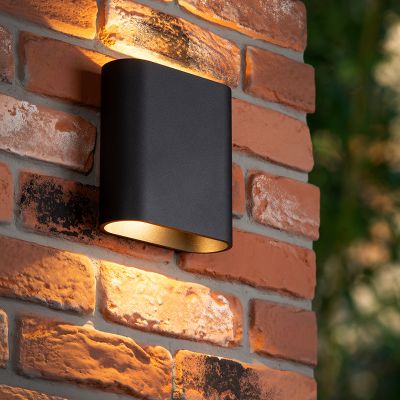 Black up down wall light modern, Atila, 5W, 2700K LED, IP54