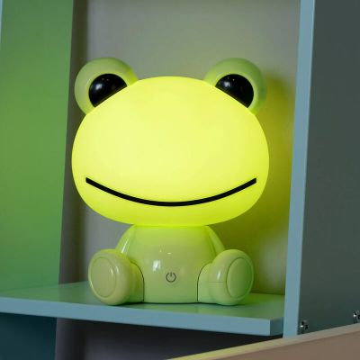 Green children's table lamp, Dodo Frog, 3W, 4000K LED