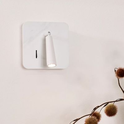 Wood wall light white, Oregon, 3W, 3000K LED, with switch