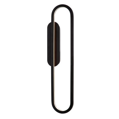 Black wall light modern, Thelma, 22W, dim to warm LED