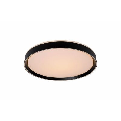Black flush ceiling light modern, Nuria, 18W, 2700K LED
