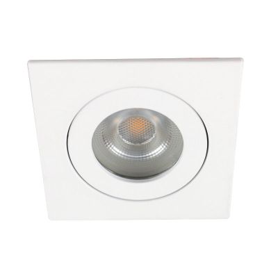 White modern bathroom recessed downlight aluminium, Dorx, IP44