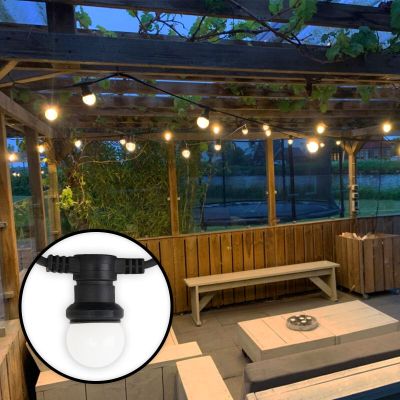 15m string light with 15 milk white bulbs
