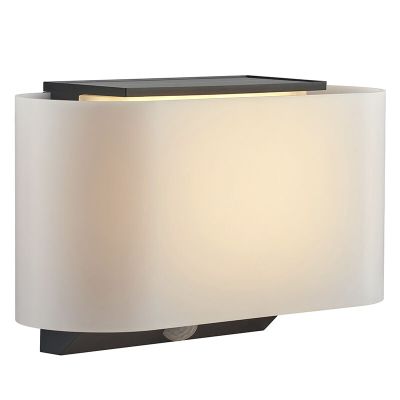 White solar outdoor wall light modern, Piola, IP44