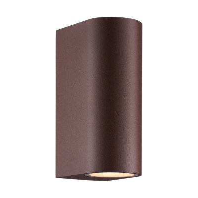 Rust Coloured up down wall light modern, Dion, IP44