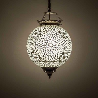 Transparent oriental pendant light mosaic, Aziza