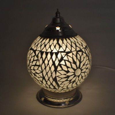Transparent oriental table lamp mosaic, Sabri