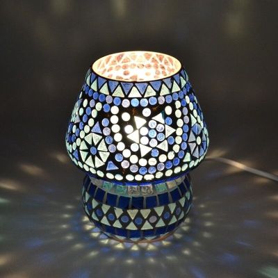 Blue oriental table lamp mosaic, Rachel