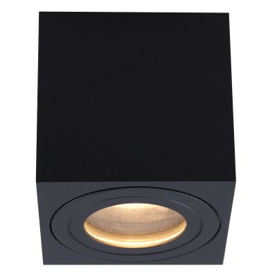 Modern surface mounted downlight black, Alion, IP44