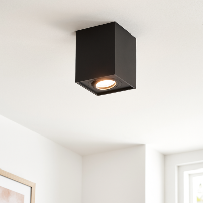 Modern surface mounted downlight black, Dane