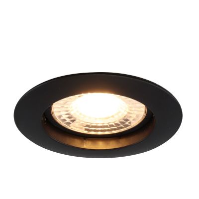 Aluminium recessed light black, Rudo