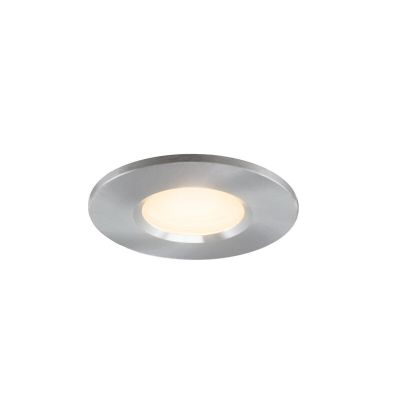Silver mini recessed downlight aluminium, Philomena, 1,5W, 3000K LED, IP44